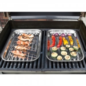 Norma Grill Gourmet Edelstahl-Grillschalen 2er-Set