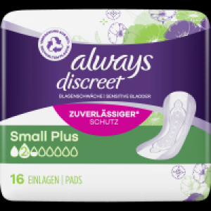 Rossmann Always Discreet Inkontinenz-Einlagen Small Plus