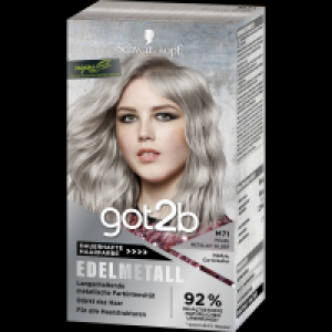 Rossmann Schwarzkopf Got2b Dauerhafte Haarfarbe Edelmetall M71 Pearl Metallic Silber