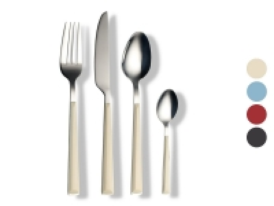 ECHTWERK Besteck Set Basic mit Kunststoffgriffen, 16-teilig, Für bis z