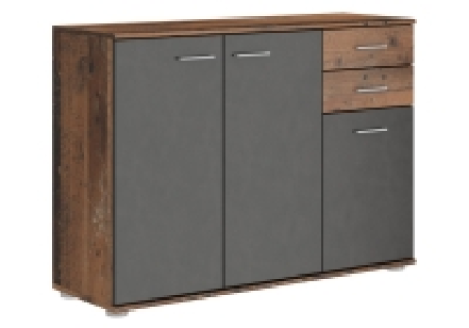 Kommode - Old Wood Vintage - anthrazit - 106 cm breit