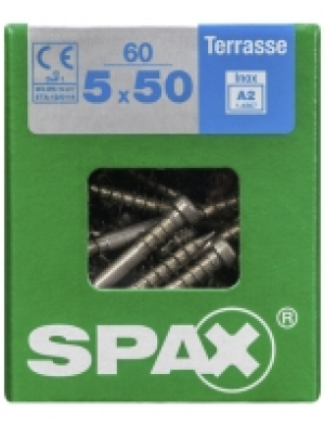 Terrassenschraube, T-STAR plus, 60 Stk., 5 x 50 mm