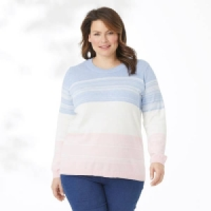 Damen-Pullover mit Streifendesign, große Größen 12.79 €