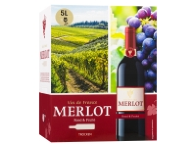 Lidl  Merlot Vin de France trocken Bag-in-Box, Rotwein 2020
