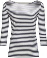 Karstadt  ESPRIT Shirt, 3/4 Arm, U-Boot-Ausschnitt, gestreift, für Damen
