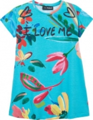 Karstadt  Desigual Shirtkleid, Glitzer, floraler Alloverprint, für Mädchen