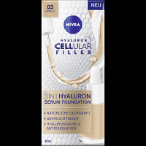 Nivea Cellular Filler 3in1 Hyaluron Serum Foundation 03 Dunkel