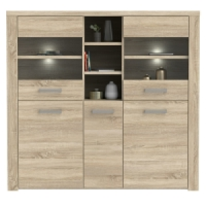 Highboardvitrine - Sonoma Eiche - 146 cm 319.00 €