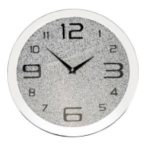 Wanduhr mit silberfarbenem Ziffernblatt, ca. 30x30x4cm 13.59 €
