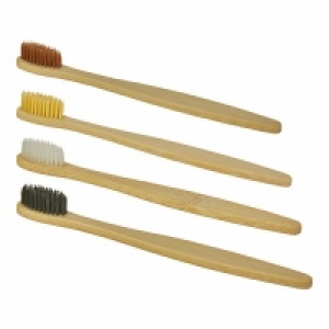 Bambus-Zahnbürsten mit weichen Borsten, ca. 1x18cm, 4er-Pack 3.39 €