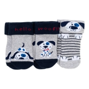 Baby-Jungen-Frottee-Socken, 3er-Pack 3.39 €