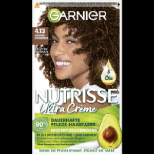 Garnier Nutrisse Ultra Creme Dauerhafte Pflege-Haarfarbe 4.13 Leuchtendes Kastanienbrau