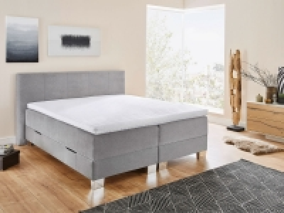 Lidl Sun Garden SUN GARDEN Boxspringbett, mit Stauraum Fremantle, grau