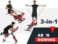 Lidl Body Coach body coach AB ´N ROWER 3-in-1 Ruderzugmaschine und Tube-Trainer, Multi