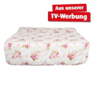 Sommersteppbett - weiß-rosa - Blumen - 135x200 cm
