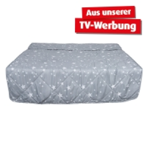 Sommersteppbett - grau-weiß - Sterne - 135x200 cm