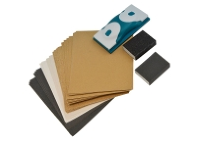 Nespoli Handschleifer-Set, 24-teilig, Handschleifer + Papier unterschi