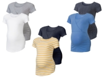 Lidl Esmara® ESMARA® Damen Umstands-T-Shirts, 2 Stück, mit Baumwolle