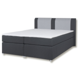 Roller  Boxspringbett - dunkelgrau-silber - H3 - 180x200 cm