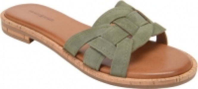 MANGUUN Pantoletten, gepolstertes Fussbett, Leder, für Damen