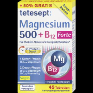 Rossmann Tetesept Magnesium 500 + B12 Forte Tabletten