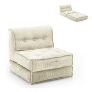 XL-Relaxsessel - creme - Kord - mit Liegefunktion
