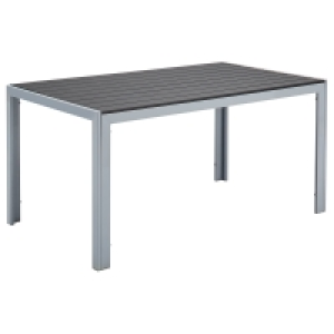 Gardiola Gartentisch - schwarz-silber - 150 cm breit