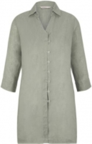 Karstadt  adagio Bluse, Knopfleiste, Leinen, für Damen