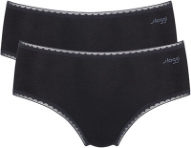 Sloggi Midi Slip, einfarbig, 2er-Pack, für Damen