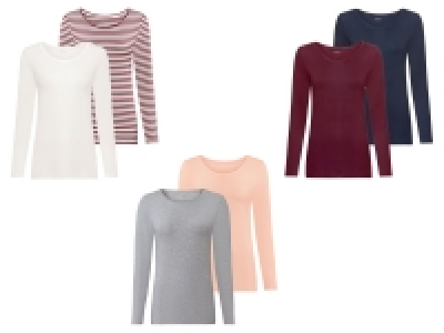 ESMARA® Damen Langarmshirt, 2 Stück, mit Baumwolle 9.99 €