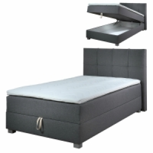 Boxspringbett - grau - H2 -140x200 cm