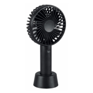 Handventilator - schwarz - akkubetrieben - mit Standfuß