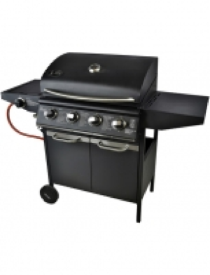 Gasgrill, 4 Brenner, Grillfläche: 2 x je 32 x 40 cm, mit Unterschrank