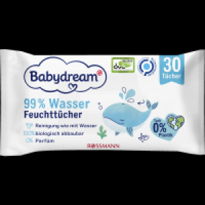 Rossmann Babydream Feuchttücher mit 99% Wasser