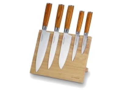 Lidl Echtwerk ECHTWERK Damaszener Messer Set 6tlg. Mit Magnet Messerblock