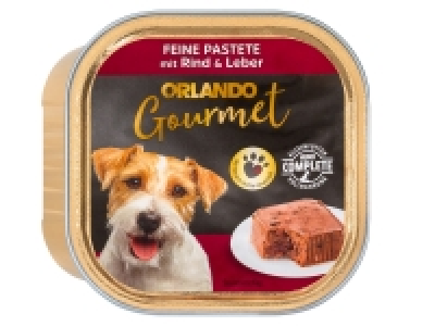 ORLANDO Gourmet Hundenassnahrung Feine Pastete mit Rind & Leber, 33 x  0.45 €
