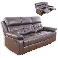 Roller  3-Sitzer Sofa - dunkelbraun - Kunstleder - Relaxfunktion