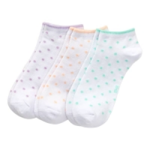 Damen-Sneaker-Socken mit Punkte-Muster, 3er-Pack 6.39 €