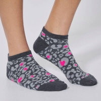 NKD  Damen-Sneaker-Socken mit Neon-Details, 3er-Pack