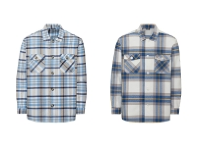 LIVERGY® Herren Overshirt, leger geschnitten, in modernem Karo-Design