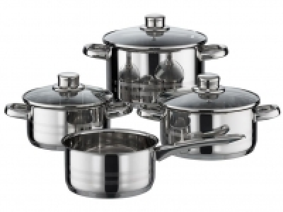 M&K by ELO Topf-Set »Skyline«, 4-teilig, mit Glasdeckel, Sandwichboden