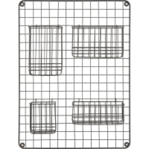 OBI  baliv Wandgitter mit 4 Koerben Industrial Schwarz