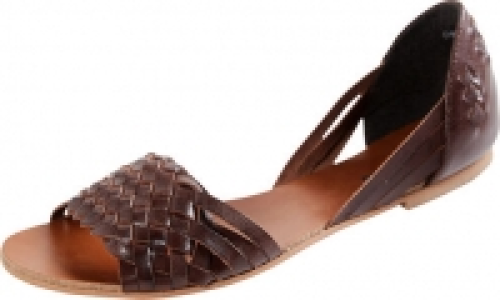 MANGUUN Sandalette, Veloursleder, geflochten, für Damen