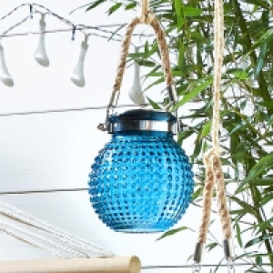 Solar-Tischlicht Struktur aus Glas, ca. 10,5x10,5x12cm 7.99 €