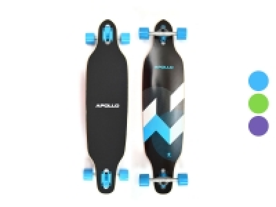 Lidl Apollo Apollo 38 Zoll Beginner Longboard, TwinTip-Shape, mit DT-Achsmontage