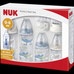 Nuk First Choice+ Perfect Start Set mit Temperature Control Blau/Beige