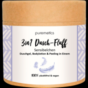 Rossmann Puremetics 3in1 Dusch-Fluff Sensibelchen mit Zuckerpeeling