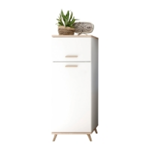 Kühlschrankumbau - weiß-Sonoma Eiche - 60 cm