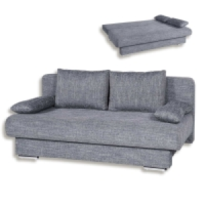 Schlafsofa - grau - inklusive Kissen
