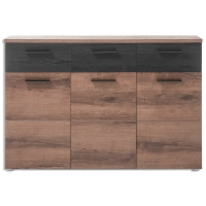 Roller  Sideboard - Schlammeiche-Schwarzeiche - 120 cm breit